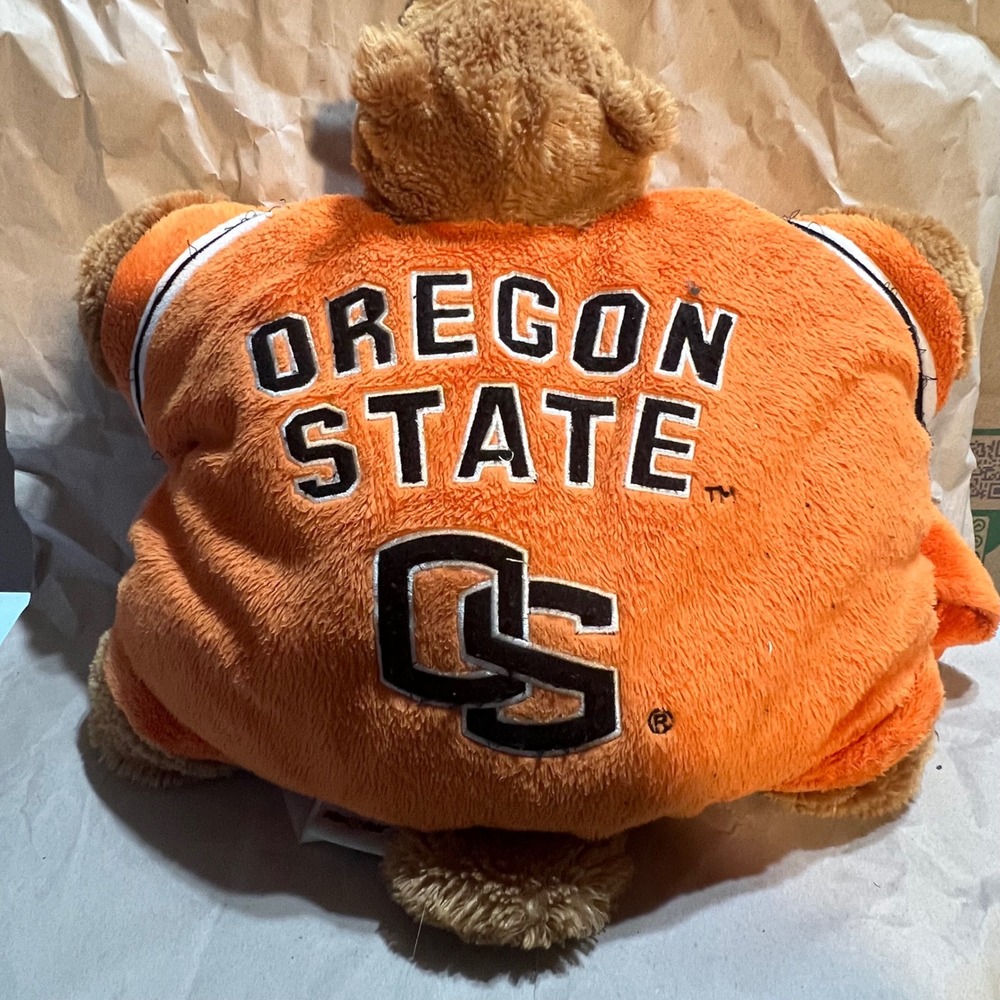 Pillow Pets Large Oregon State Beavers Mascot Plush Pillow Orange Brown OSU